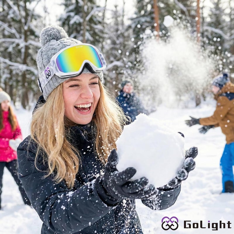 Golight Youth, Teen & Small-Face Adult Ski Goggles – Safe Fit for Small Faces, Anti-Fog Lens & UV400 Full Protection - Image 2